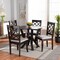 Baxton Studio Adina Grey Upholstered and Dark Brown Finished Wood 5-Piece Dining Set 173-9726-10900 - alternate 3